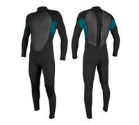 O'NEILL Youth Reactor-2 3/2 mm Back Zip Fullsuit Children's Wetsuit (BLK/Tide Pool, 12 (147-155))