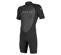 O'Neill Youth Reactor-2 Short Sleeve Wetsuit with 2mm Back Zip, Lightweight, Warmth & Flexibility for All Water Activities, Black/Black, 16