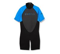 Boys Reactor-2 2mm Back Zip Shorty Wetsuit in Black & Ocean