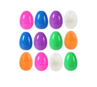ONEINHE 12 Pcs Colorful Plastic Easter Eggs, 2.36" Fillable Surprise Egg for Easter Egg Hunt, Basket Stuffers