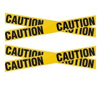 ONEINHE 20M Halloween Decorations Caution Tape, Yellow Hazard Warning Props Fright Tape for Zombie Party Haunted House Spooky Party Danger Areas Decoration