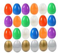 ONEINHE 24 Pcs Bright Plastic Easter Eggs Empty Bulk, 2.36" Fillable Surprise Egg for Easter Egg Hunt, Basket Stuffers