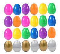 ONEINHE 24 Pcs Colorful Plastic Easter Eggs, 2.36" Fillable Easter Egg Empty Bulk for Surprise Eggs Hunt, Basket Stuffers