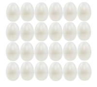 ONEINHE 24 Pcs White Plastic Easter Eggs, 2.36" Fillable Surprise Egg for Easter Egg Hunt, Basket Stuffers