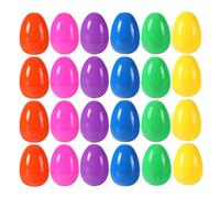 ONEINHE 24Pcs Fillable Easter Eggs, 2.36" Colorful Empty Plastic Eggs for Easter Egg Hunt, Basket Stuffers, Surprise Egg