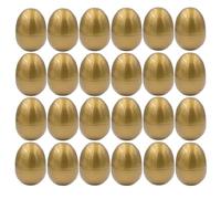 ONEINHE 24Pcs Fillable Easter Eggs, 2.36" Golden Empty Plastic Eggs for Easter Egg Hunt, Basket Stuffers, Surprise Egg