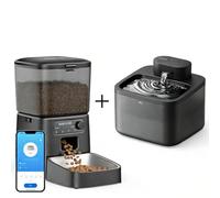 oneisall 2.4G WiFi Cat Feeder with App +2.2L Wireless Cat Water Fountain