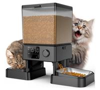 oneisall 5L Automatic Cat Feeder with Timer for 2 Cats, Knob Model Aut