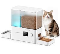 oneisall Automatic Cat Feeder and Water Dispenser,36Cups/8.5L 2-in-1 Clean Food Fresh Water Large Capacity 5L Timed Cat Food Dispenser&3.5L Gravity Water Fountain for Pets,Small Dogs,Puppies,Kittens