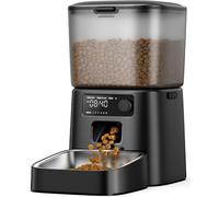 oneisall Automatic Cat Feeder with Stainless Steel Bowl, 3.5L Cat Feeder with Timer ,Pet Food Dispenser for 1-6 Meals a Day, Dry Food Auto Feeders for Cats Dogs