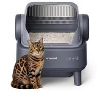 oneisall Cat Litter Tray Self-Cleaning Automatic with EaseClean™ Pro System, Open Cat Litter Tray XXL Large Cats, Self-Cleaning Cat Litter Tray Car and Manual Modes, Includes Cat Toilet Mat and 80