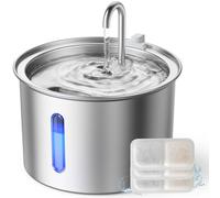 oneisall Cat Water Fountain for Drinking 2L Stainless Steel