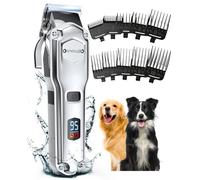 oneisall Dog Clippers for Grooming for Thick Heavy Coats/Low Noise Rechargeable Cordless Pet Shaver with Stainless Steel Blade/Waterproof Dog Shaver for Dogs Pets and Animals
