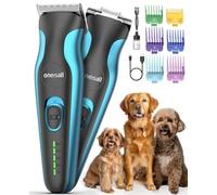 oneisall Dog Clippers & Paw Trimmer Dual Blade Grooming Kit for Thick Hair