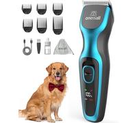 oneisall Dog Clippers Professional for Thick Hair, Heavy-Duty Dog Grooming Clippers with Detachable Metal Blade, Cordless Pet Shaver for Cockapoo Poodles