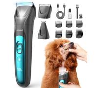 oneisall Dog Grooming Clippers & Paw Trimmer Kit 2-in-1,Pet Shaver with LED Light, Quiet Design for Dogs Cats,Cordless Dog Clippers for Full-Body Grooming and Safe Paw Care