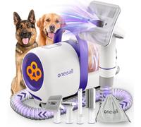 Oneisall Dog Grooming Vacuum Kit - Suction 99% Hair With 4 Tools, Pet Hair Remover Brush