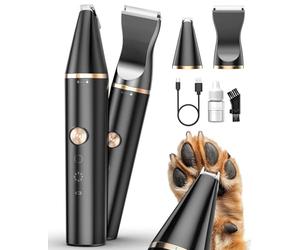 oneisall Dog Paw Trimmer with Double Blades,Silent Cat/Dog Clipper Grooming Kit,Cat Paw Trimmer Shaver for Dogs Cats Face,Eyes, Ears