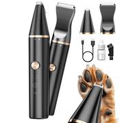 oneisall Dog Paw Trimmer with Double Blades,Silent Dog Clipper Groomin