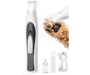 oneisall Dog Paw Trimmer with LED Light, Silent Dog Paw Trimmer for Paws, Eyes, Ears, Face