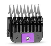 oneisall Grandmaster Pro 1 Professional Dog Grooming Clipper, Replacement Comb, Removable Blade, Pet Clipper - No.2, 1/4" Cutting Length, Purple