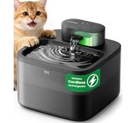 oneisall Wireless Cat Water Fountain for Drinking 2.2L,20dB Ultra-Quiet