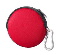 OneJoy Coin Pouch, Cute Coin Purse, Small Change Purse, Waterproof with Neoprene Zipper Pouch, Lightweight Round Carrying Pouches & Purses with Clip on [Red]