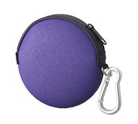 OneJoy Coin Pouch, Cute Coin Purse, Small Change Purse, Waterproof with Neoprene Zipper Pouch, Lightweight Round Carrying Pouches & Purses with Clip on [ Purple ]