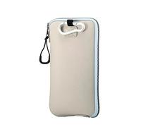 OneJoy Neoprene Mobile Phone Pouch, Thermal Cellphone Pouches, for iPhone Sleeve Case with Clip on fit for 6.1" to 6.9" phone.[ Ivory ]
