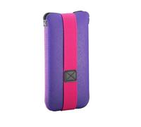 OneJoy Phone Sleeve for iPhone, Slim Fit, Elastic Strap Closure, Lightweight Neoprene, No Zipper, Protective Case Alternative Fit for 6.5 inch~ 6.9 inch Cell Phone [Violet & Fuchsia ]
