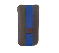 OneJoy Phone Sleeve for iPhone, Slim Fit, Elastic Strap Closure, Lightweight Neoprene, No Zipper, Protective Case Alternative Fit for 6.5 inch~ 6.9 inch Cell Phone [ Brown/Blue ]