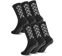 ONEKERUN 3 Pairs Kids Grip Socks Anti-Slip Breathable Football Sock Athletic Socks Children Sport Sock Junior Trainer Socks for Boys Girls Youth Running Hockey soccer Rugby Cycling Ages 6-12