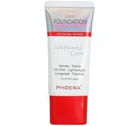 ONEKLIK Phoera Foundation Full Coverage Soft Matte Liquid Foundation Makeup Flawless Cream Smooth Waterproof Lightweight 24HR Long Lasting Tube Pack (102 Nude)