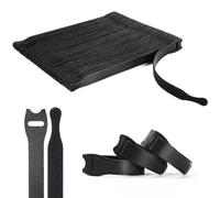 OneLeaf 110 Pack Cable Ties Reusable Adjustable 8 Inch Hook and Loop Cable Ties for Organizing Home, Office, Data Center, Black