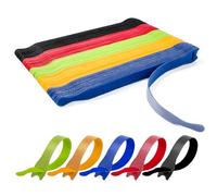 OneLeaf 110PCS Cord Organizer 8 × 1/2" Reusable Cable Ties with Hook and Loop, Colorful Fastening Cord Ties Wire Management for Home, Office, Data Centers, and Electronics, 5 Colors…