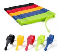OneLeaf 120PCS Reusable Cable Ties 6" × 1/2" Multi-Colour Wire Organizer with Hook and Loop, Adjustable Fastening Cord Ties Wire Management for Home, Office, Data Centers, and Electronics, 5 Colours