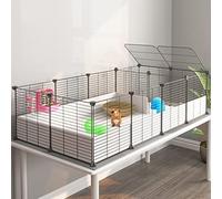 Oneluck Eiiel Guinea Pig Cage,Indoor Habitat Cage with Waterproof Plastic Bottom,Playpen for Small Pet Bunny, Turtle, Hamster,Partition cage