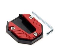 ONEMAJI 1 Piece Motorcycle Kickstand Pad Enlarger for Triumph Thruxton 1200 Final Edition (2024) Side Stand Extension Plate Parking Support Accessories,Red