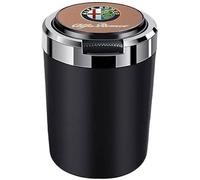 ONEMAJI 1pc Stainless Steel Car Ashtray for Alfa Romeo 166 2003-2007, Windproof Ashtray with Lid Odourproof Portable Automotive Ash Holder Metal Cup Holder Accessories,B