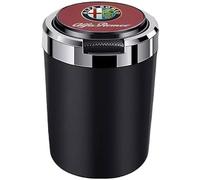 ONEMAJI 1pc Stainless Steel Car Ashtray for Alfa Romeo Giulia Quadrifoglio 2017-2023 2024, Windproof Ashtray with Lid Odourproof Portable Automotive Ash Holder Metal Cup Holder Accessories,C