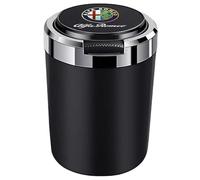 ONEMAJI 1pc Stainless Steel Car Ashtray for Alfa Romeo Giulia (Typ 952 ab Bj.2016), Windproof Ashtray with Lid Odourproof Portable Automotive Ash Holder Metal Cup Holder Accessories,A