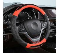 ONEMAJI 1Pc Steering Wheel Cover for Subaru Forester XV/Crosstrek Impreza Outback Solterra Levorg, Anti-Slip Breathable Car Protector Steering Wheel Wrap Sleeve Accessory,O-Shape-Red