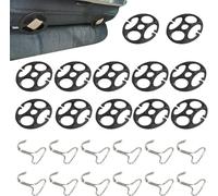 ONEMAJI 24 Pcs Car Seat Cushion Cover Hooks Retainers Clips for Ford Ranger T9 XL XLT XLT Wildtrak 2023 2024 +, Automotive Interior Fasteners Sturdy Seat Fixing Accessories,2mm Black