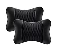 ONEMAJI 2Pcs Car Neck Pillow for Dacia Bigster Duster Jogger Dokker Sandero Stepway Spring Logan Lodgy Memory Foam Ergonomic Headrest Support Breathable Cushion Driving Comfort Travel,Black