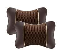ONEMAJI 2Pcs Car Neck Pillow for VW Passat (B9) Variant 2024 2025 2026 Memory Foam Ergonomic Headrest Support Breathable Cushion Driving Comfort Travel,Brown