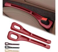 ONEMAJI 2pcs Car Seat Gap Filler Compatible for Ford C-Max 2010-2015 2016 2017 2018 2019, Console Side Organiser Catcher, Premium Car Interior Accessories, Durable ABS,Red