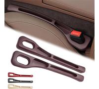 ONEMAJI 2pcs Car Seat Gap Filler Compatible for Ford Expedition Max 2018-2024, Console Side Organiser Catcher, Premium Car Interior Accessories, Durable ABS,Brown