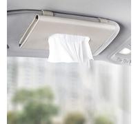 ONEMAJI 2Pcs Sun Visor Tissue Box Holder Dispenser for Porsche Boxster 987 2006-2012, Automobile Interior Organisation Accessories Vehicle Storage Case,Beige