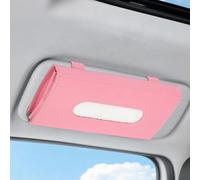 ONEMAJI 2Pcs Sun Visor Tissue Box Holder Dispenser for Vauxhall Zafira B A05 MK II MPV 2005-2015, Automobile Interior Organisation Accessories Vehicle Storage Case,Pink