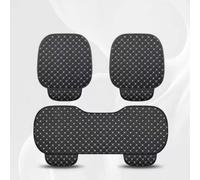 ONEMAJI 3 Pcs Front and Rear PU Leather Car Seat Cushion Cover Set for Jeep Avenger 2022 2023, Car Seat Pad Seat Protector with Pockets, Waterproof Seat Covers, black+white